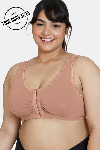 Buy Zivame True Curv Double Layered Non Wired 3/4Th Coverage Super Support Bra - Roebuck Skin